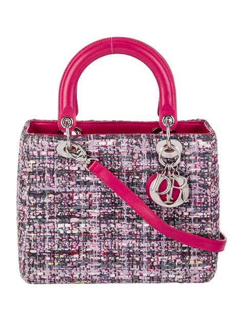 dior handbag pink tweed|lady dior handbags.